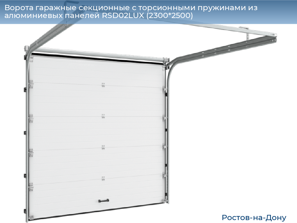 Ворота гаражные секционные с торсионными пружинами из алюминиевых панелей RSD02LUX (2300*2500), rostov-na-donu.doorhan.ru
