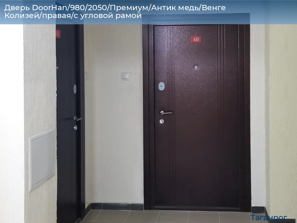 Дверь DoorHan/980/2050/Премиум/Антик медь/Венге Колизей/правая/с угловой рамой, taganrog.doorhan.ru